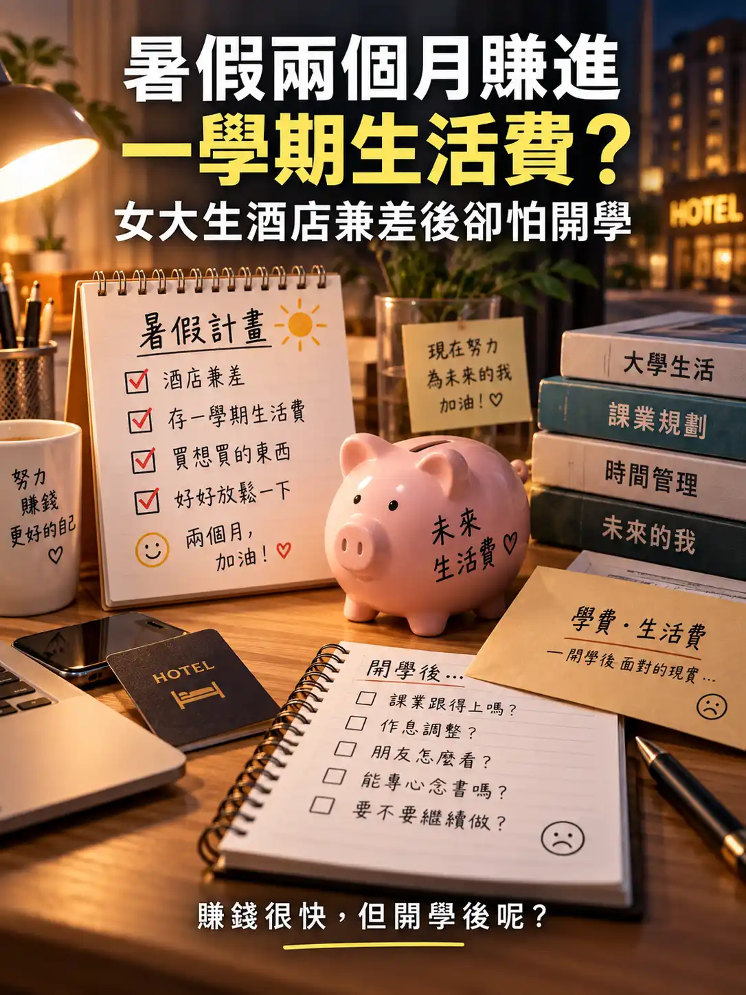 暑假兩個月賺進一學期生活費?女大生酒店兼差後卻怕開學 暑假兩個月賺進一學期生活費?女大生酒店兼差後卻怕開學