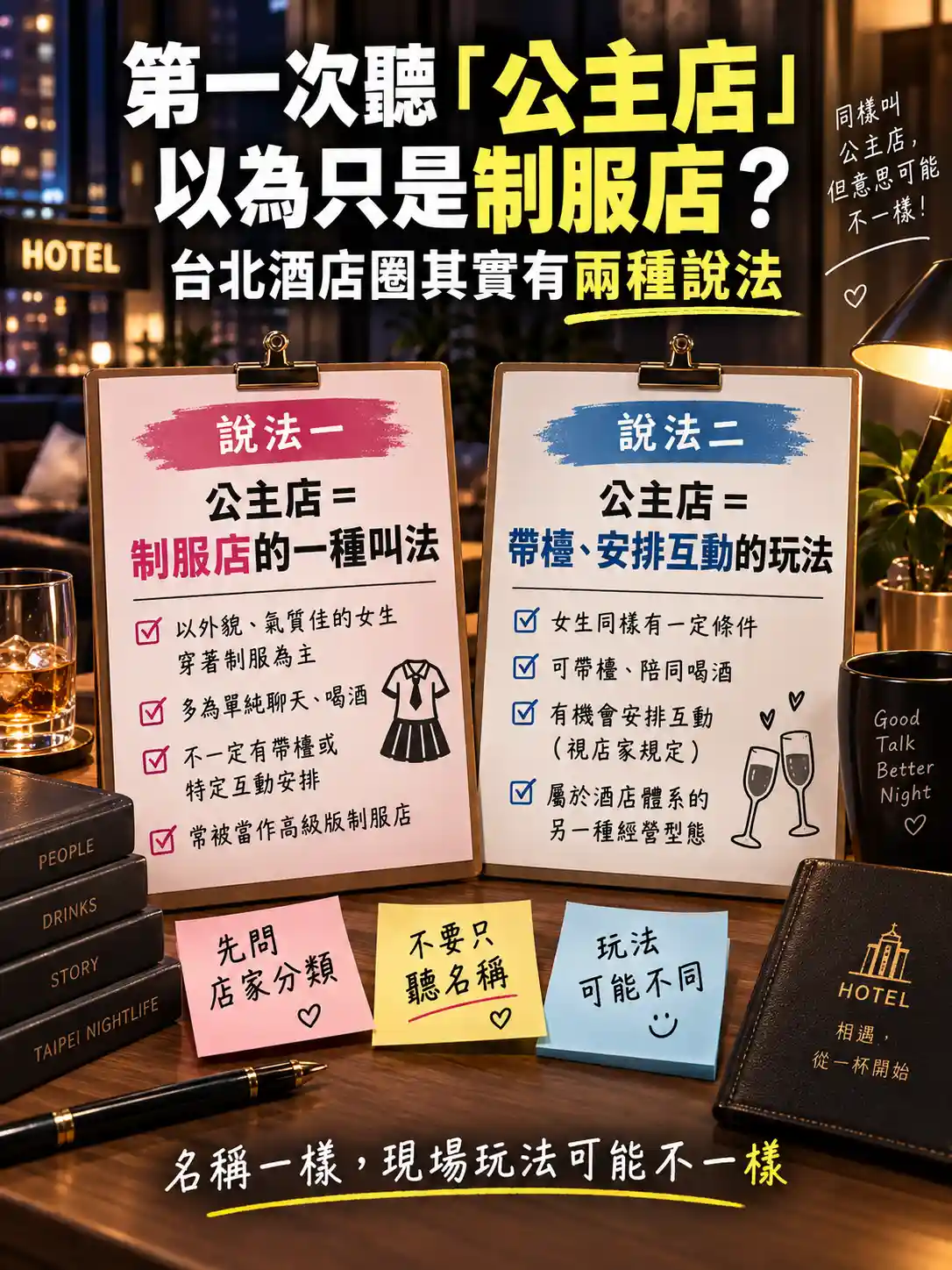 第一次聽「公主店」以為只是制服店？台北酒店圈其實有兩種說法