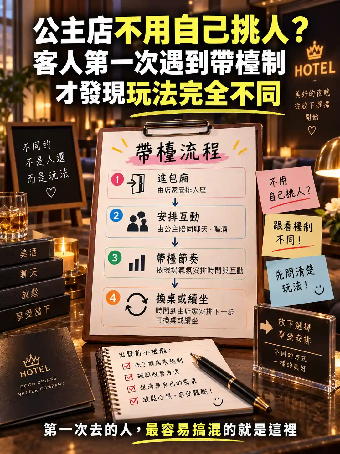 公主店不用自己挑人？客人第一次遇到帶檯制才發現玩法完全不同
