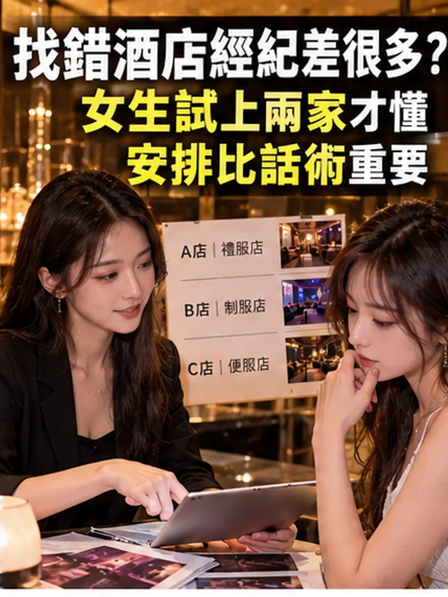 找錯酒店經紀差很多？女生試上兩家才懂安排比話術重要